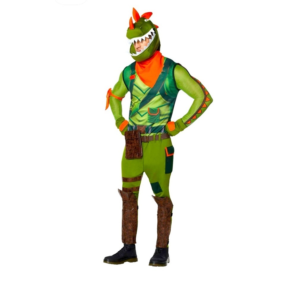 Spirit Halloween Adult‎ Rex Fortnite Costume Size Small Complete Like New